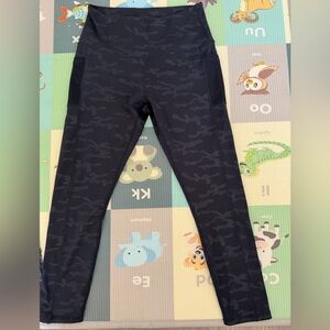 Women's Black Camouflage Leggings